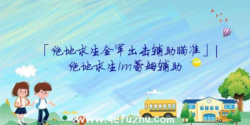 「绝地求生全军出击辅助瞄准」|绝地求生lm蕾姆辅助